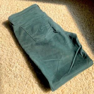 AG Stevie Ankle Straight Jeans Size 28R Forest Green
